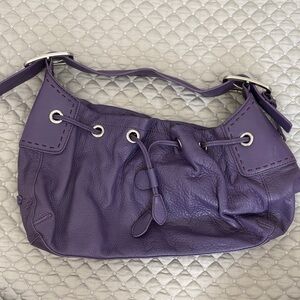 Purple Leather Cole Haan Shoulder Bag